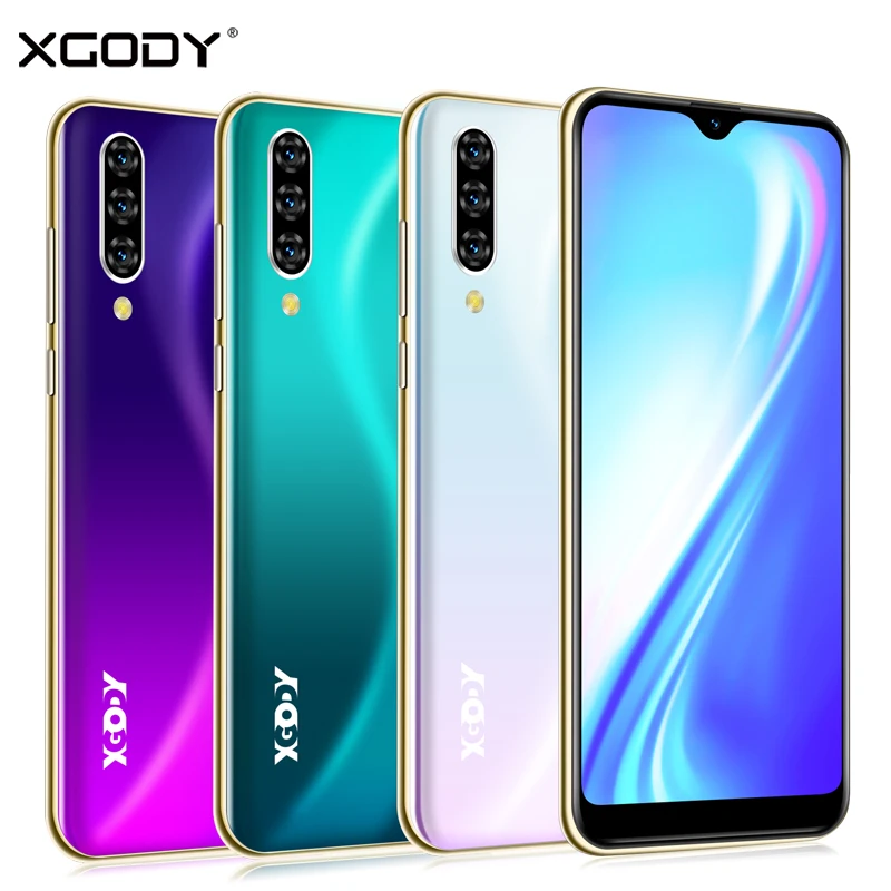 

XGODY Note 7 Celular Smartphone 6.26'' Waterdrop Screen Android 9.0 2GB 16GB MTK6580 Quad Core 2800mAh Face ID 3G Mobile Phone