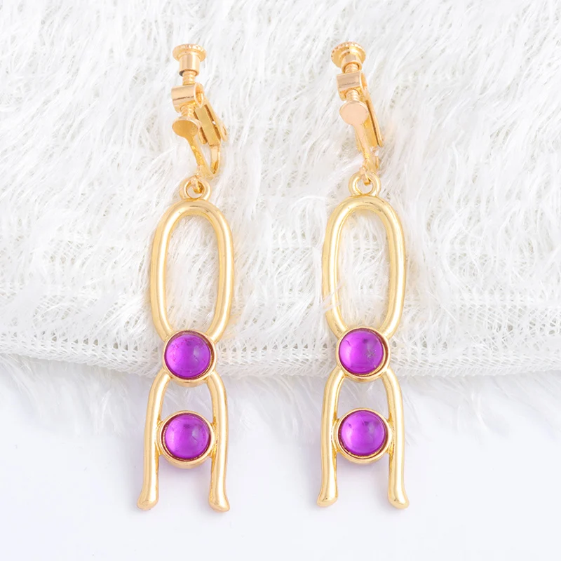 Game Fate Grand Order Gilgamesh Earrings Cosplay FGO Purple Clip Earring Men Women Ear Clip Costume Accessories 5
