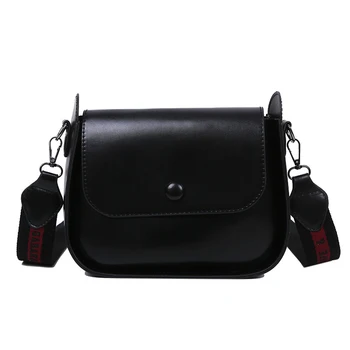 

Textured Small Square Bag Retro Shoulder Bag Wild Wide Shoulder Strap Crossbody Bag