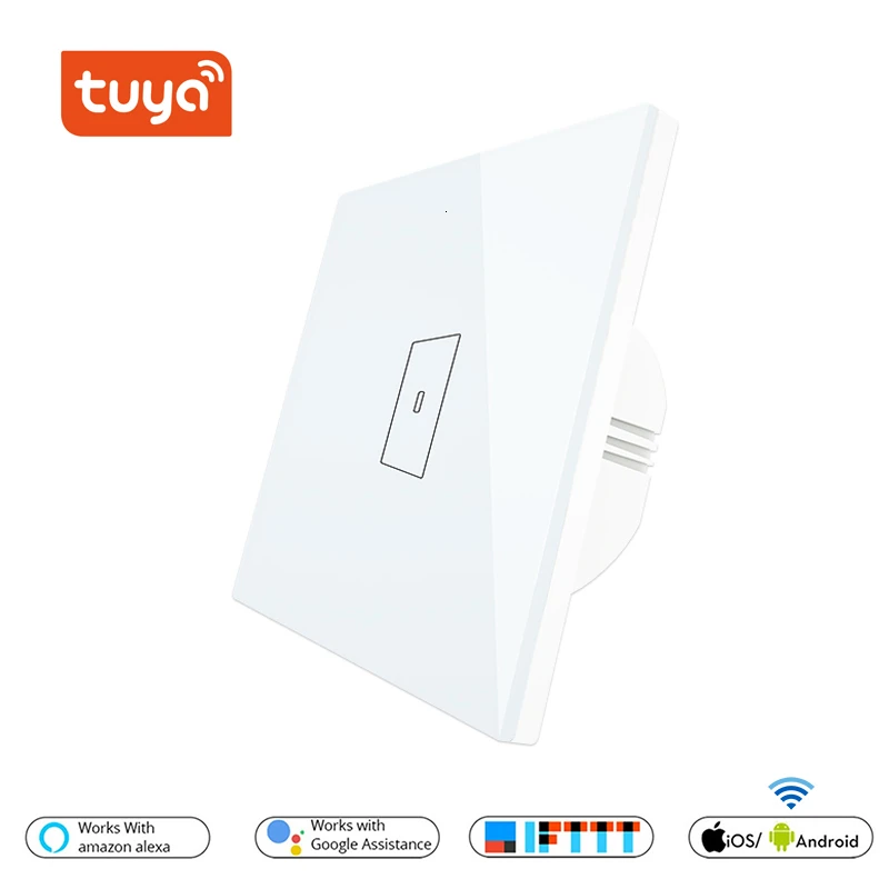 WiFi умный переключатель бойлера со стеклянной панелью 4400 Вт 20A Smart Life Tuya App дистанционное управление переключатель водонагревателя через Alexa Google Home