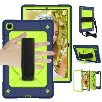 

Hand Belt Holder Case For Samsung Galaxy Tab A7 10.4" 2020 T500 T505 Armor Anti-knock Hybrid Protective Stand Shell Cover Cases