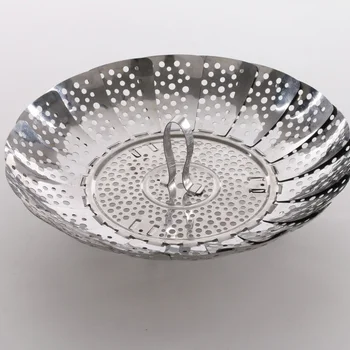 

Stainless Steaming Basket Silicone Steamer Small Vegetable Steamer Cooking Cake Steamer Cooking Steam Cookware CUK70AB 4
