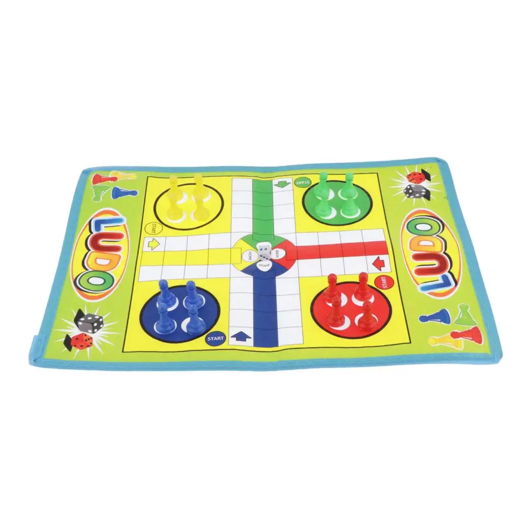 Flying Ludo Chess Game Folded Chessboard For Kids Parent Chess Board Game