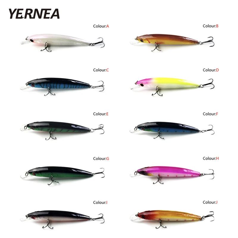 

New 10pcs/Lot 10 Colors Fishing Lures Floating Minnow Fishing Lure Hooks Wobblers Crankbait Artificial Bait 3D Eyes Carp