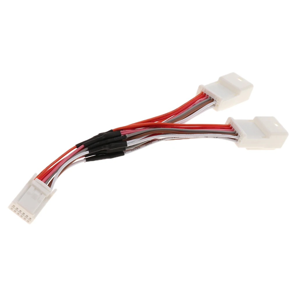 Y Cable Splitter Small 6+6Pin Plug CD Changer For Toyota Lexus