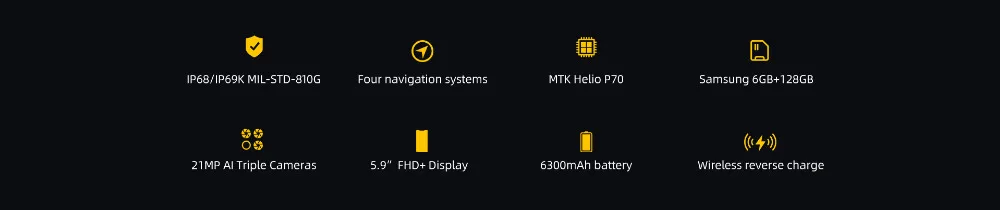 DOOGEE S68 Pro 6 ГБ+ 128 ГБ Android 9,0 5,84 дюймовый мобильный телефон Helio P70 с двумя sim-картами, разблокированный LTE OTG 4G смартфон