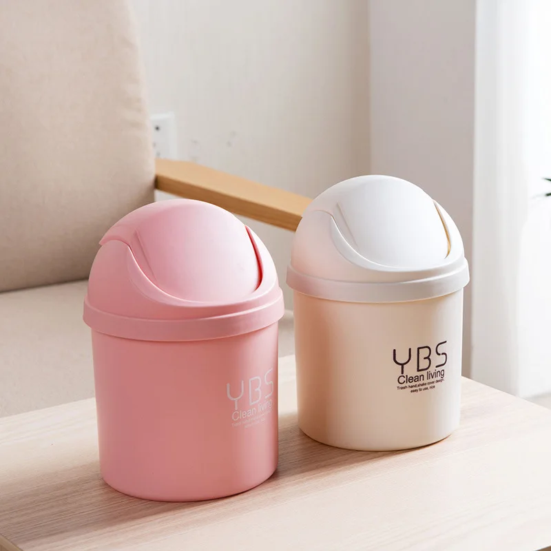 

Creative Table Trash Bin Nordic Style Pot Plastic Desk Garbage Can Kitchen Bathroom Organizer Eco-friendly Promotional Basket