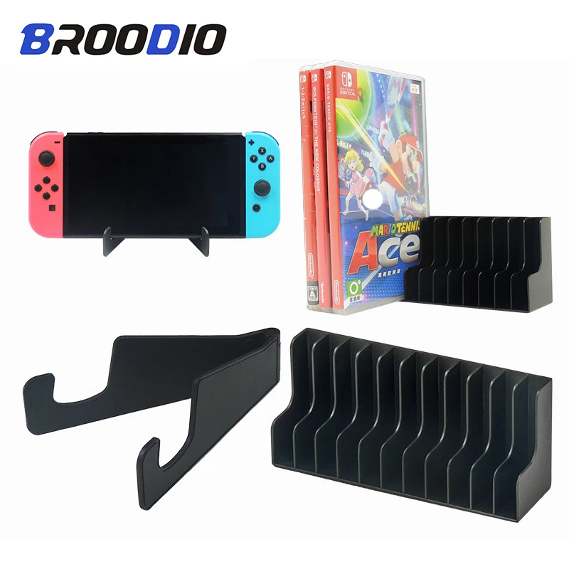 

Storage Stand CD Holder Game For Nintendo Switch Game Storage Dish Rack Switch Transparent Game Card Slot Dish folding bracket