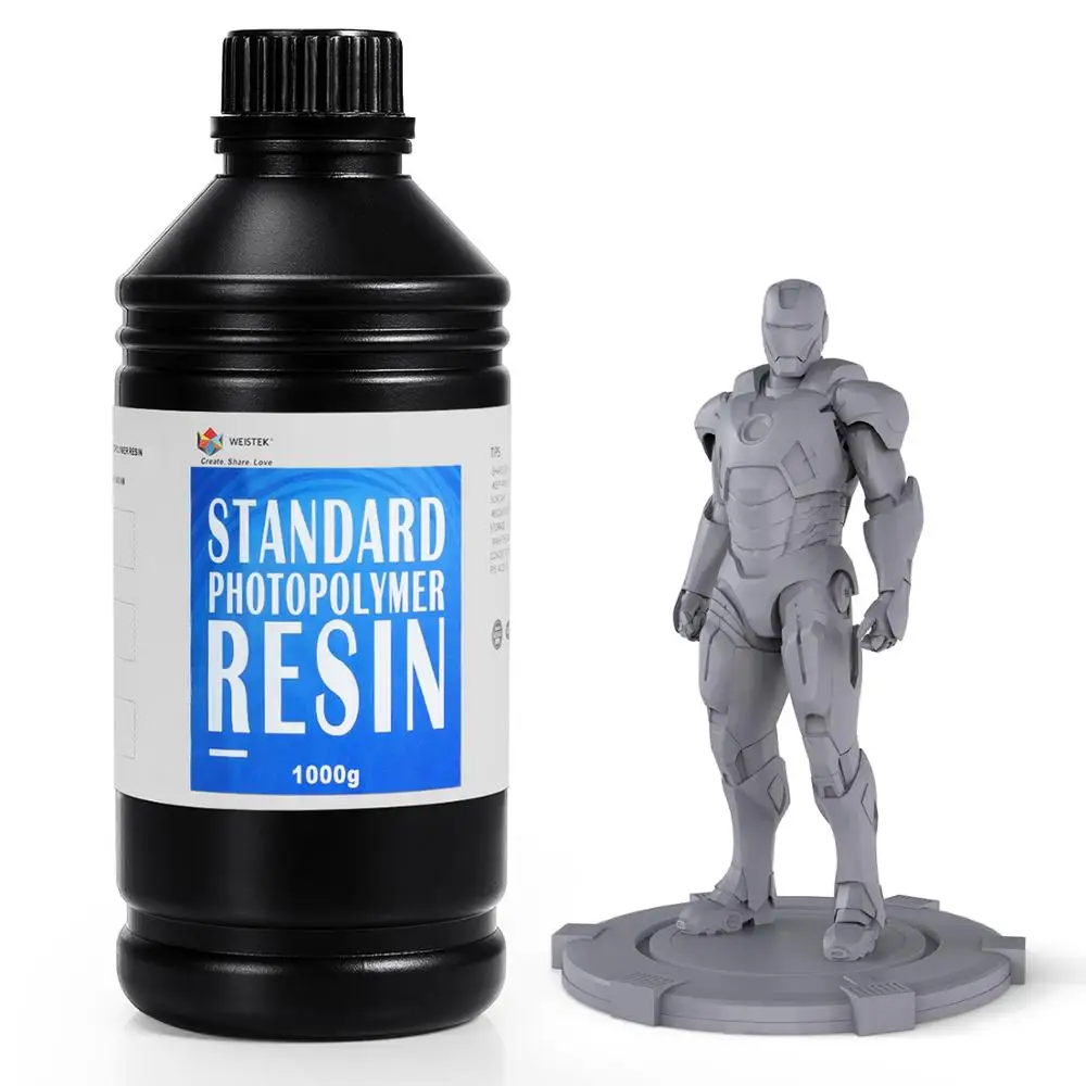 

WEISTEK 3D Rapid Resin LCD UV-Curing Resin 405nm Standard Photopolymer Resin Excellent Fluidity for LCD 3D Printing 1000g