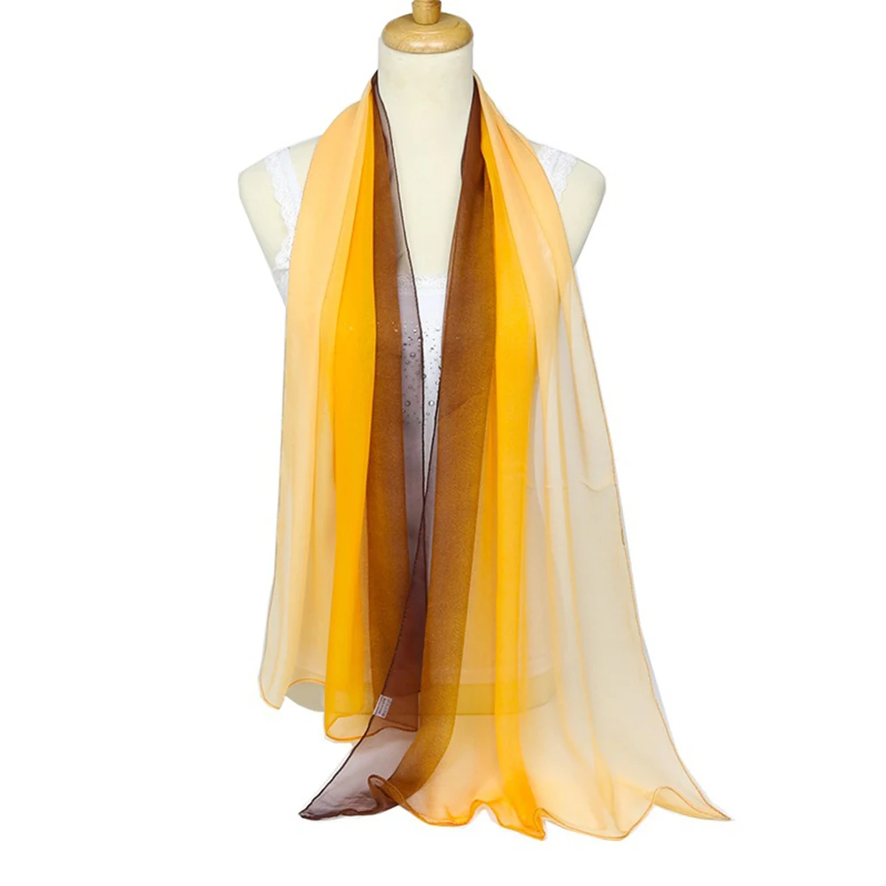 1 PC Lady scarf women Gradient rainbow Color Long Wrap Women's Shawl Scarf foulard  hijab scarf Top sale 2