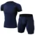 Rashguard Bjj Мужской Компрессионный Комплект MMA Базовый Слой Беговая Одежда Спортивная футболка С коротким Рукавом+Баскетбольные Тренировочные Брюки Шорты