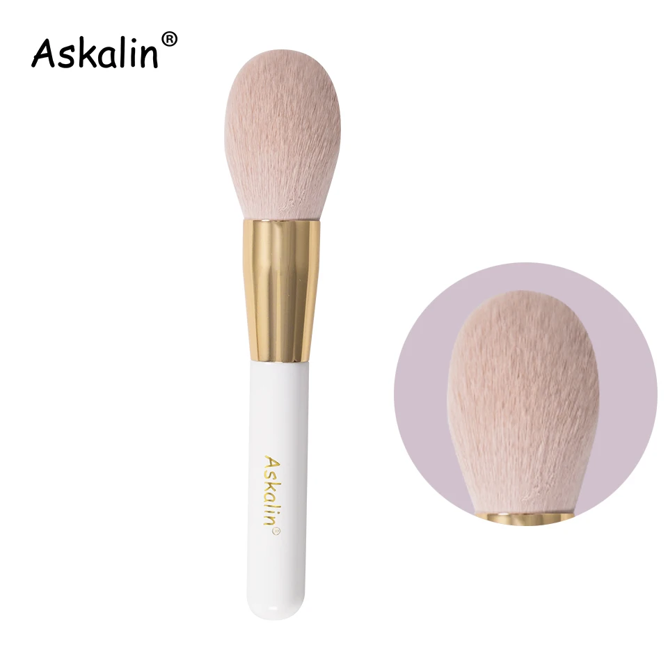 AP03 Askalin, роскошная жемчужно-белая ручка, Кисть для макияжа, веганская синтетическая нано Шерстяное волокно, розовая пудра для волос, румяна, Stippling, Кисть для макияжа - Handle Color: AP03