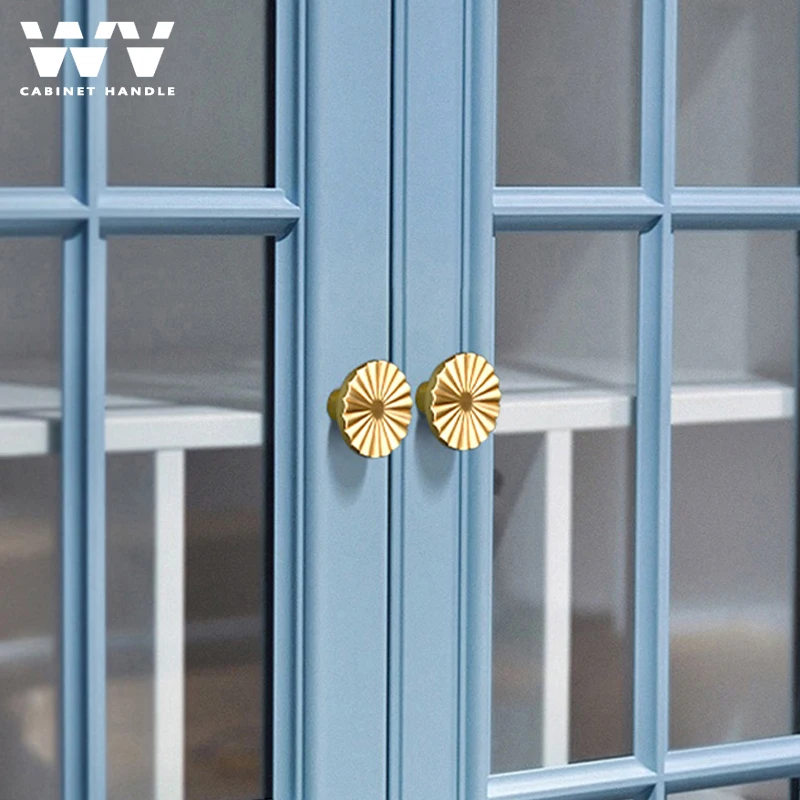 WV Gold Kitchen Door Handles For Furniture Kitchen Cupboard Closet Drawer Home Decoration