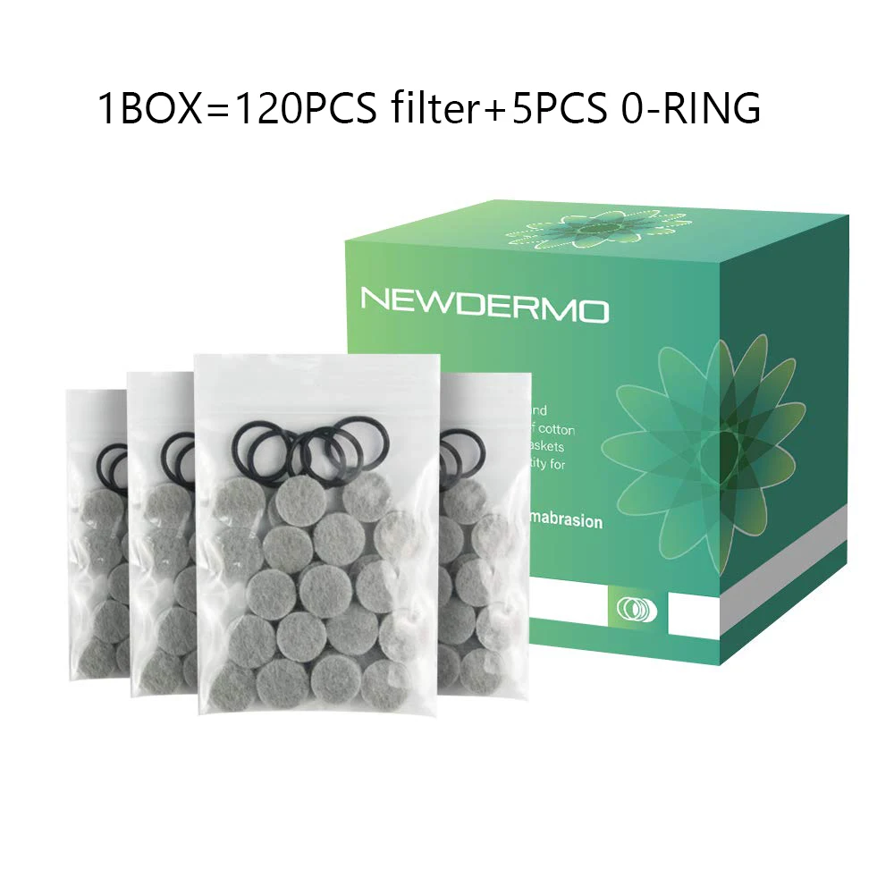 Сменные фильтры NEWDERMO 120 шт./корт. Прокладка + резиновое кольцо для