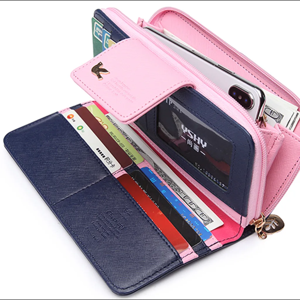 Big Capacity Women Purses Long Zipper Coin Purse Holder Wallets Ladies Clutch Change Purse Female Fly Bird Print Money 823