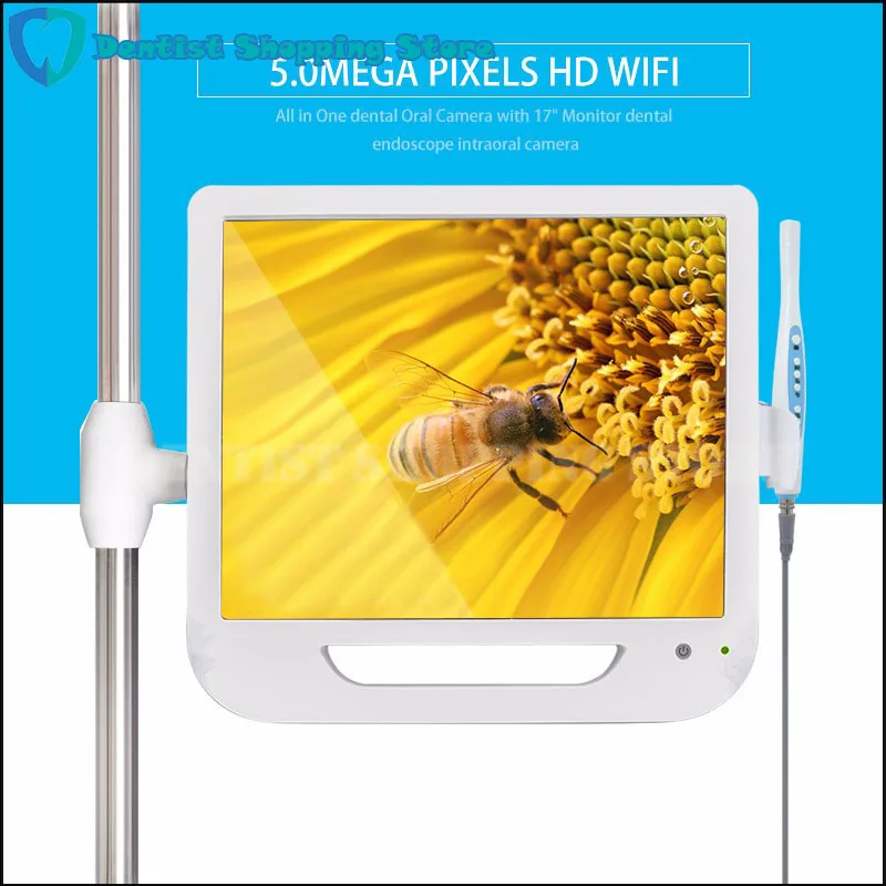  New Arrival 17 Inch Monitor USB / Wifi Intraoral Endoscope Endoscope Camera 6 Led Camera Dental Cam