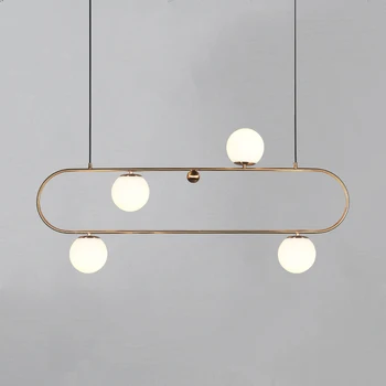 

Modern Led Metal Pendant Lights Wrought Iron Glass Round Ball Brass Rod Hanging Lamp For Living Roomcafekitchen Nordic Lighting
