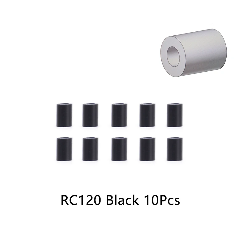 RC120 Black 10 шт. велосипедные рукава резиновый кабель протектор для трубы линии трубки тормоза сдвиг MTB рамки защитный силиконовый кабель направляющая - Цвет: RC120 Black