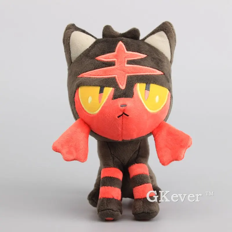 Litten 20 cm Аниме милый Litten Lovely Rowlet мягкая плюшевая игрушка Солнце Луна Kawaii чучело животных мягкие куклы 18-20 см детский подарок - Цвет: Litten 20 cm