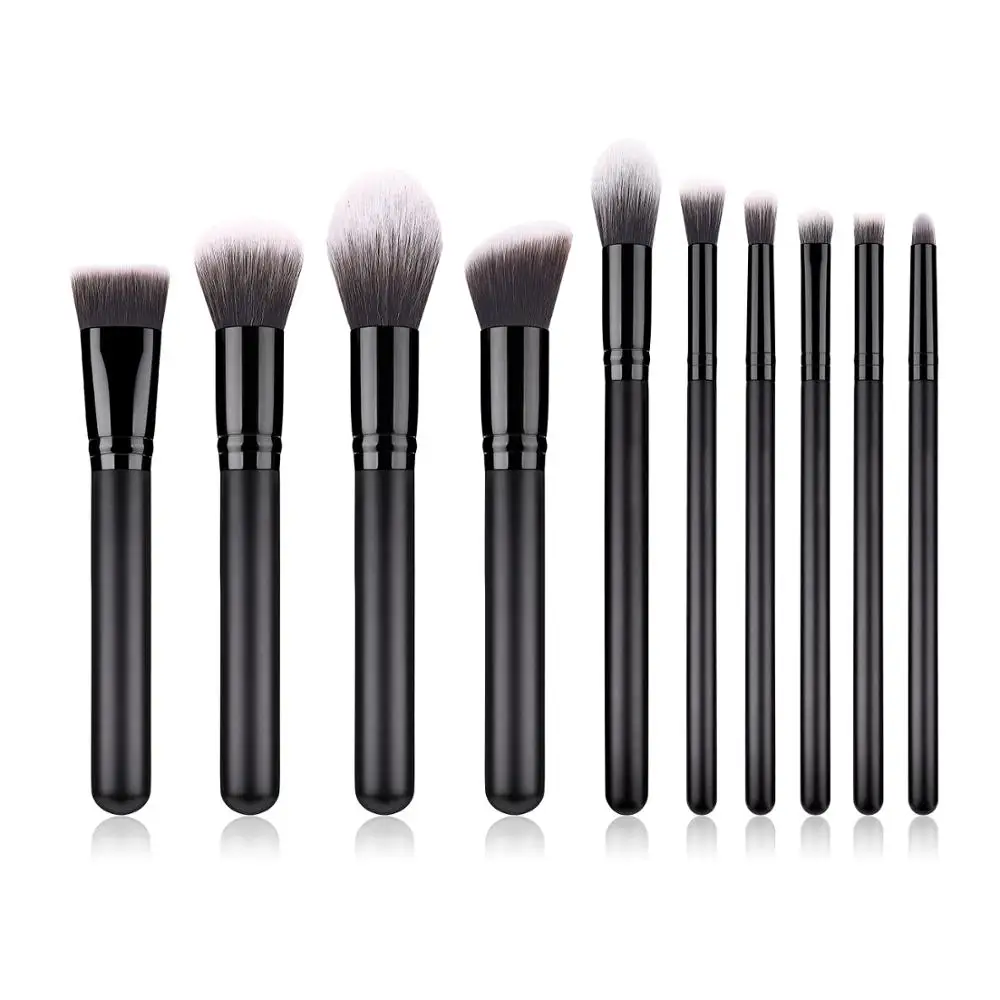 

10 Pcs Professional Makeup Brushes Set Powder Eyeshadow Eyebrow Foundation Brushes Cosmetics Makeup Tools Kit Pincel Maquiagem