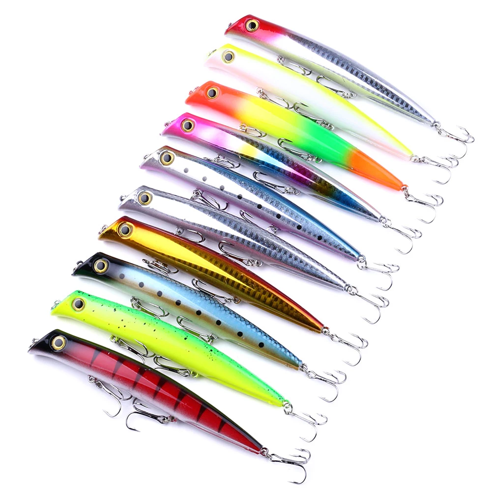 12cm 17g Fishing Lure Trolling Popper Artificial Bait Long Casting Perch Crankbait Topwater Wobbler Plastic For | Спорт и