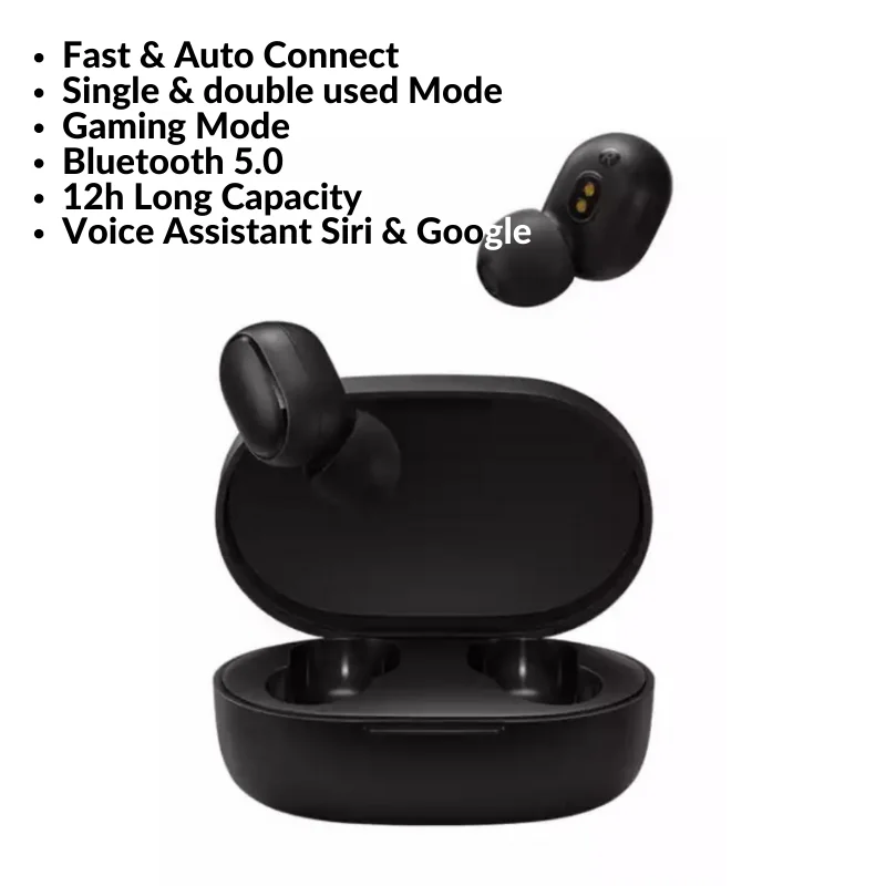 Xiaomi Redmi Airdots S TWS Bluetooth 5.0 Kopfhörer Stereobass Mit Mikrofon Freisprech-Ohrhörer AI Control schwarz （Globale Version）