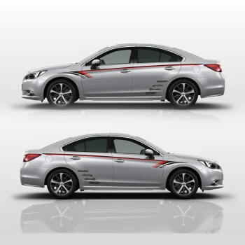 Silver car Стайлинга автомобилей спортивный автомобиль стикер для Subaru Legacy зрение Mark Levinson тела спортивные наклейки на авто наклейки - Название цвета: Silver car