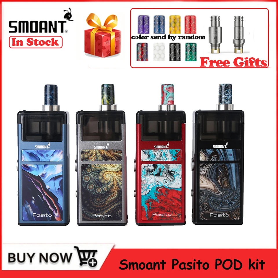 Стартовый вейп-ручка Smoant Pasito 1100 мАч перестраиваемая pod-система атомайзер 3 мл для
