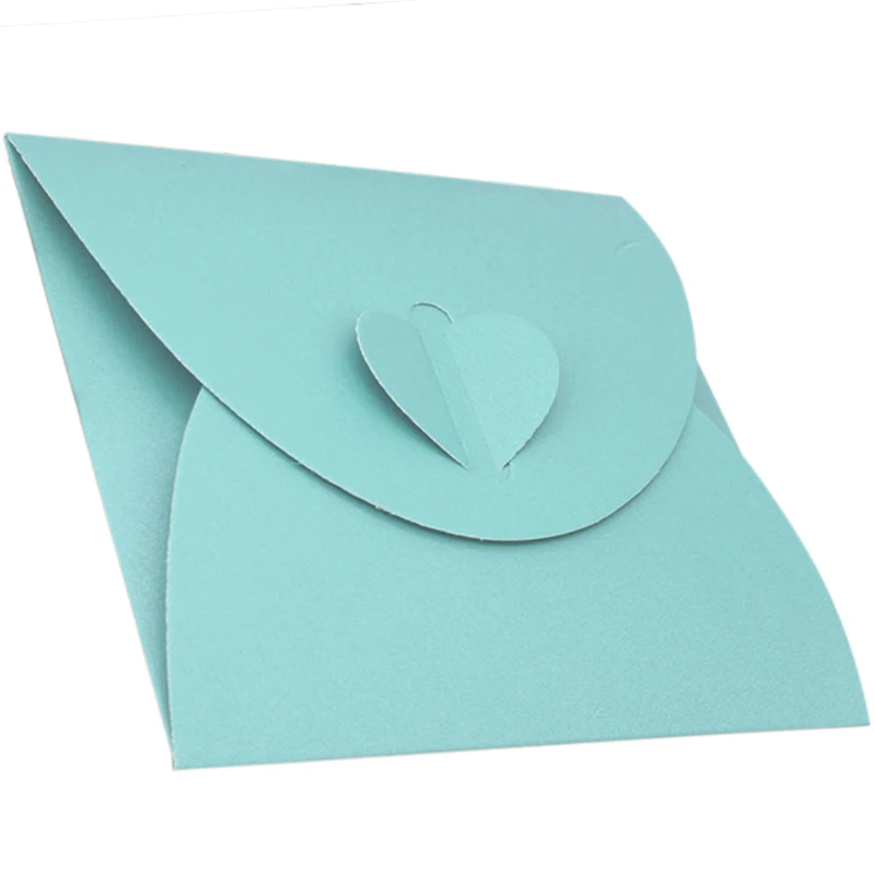 

50Pcs Kraft Paper Envelope Bag Peach Heart Single Piece Loaded Western Style Retro Style Package