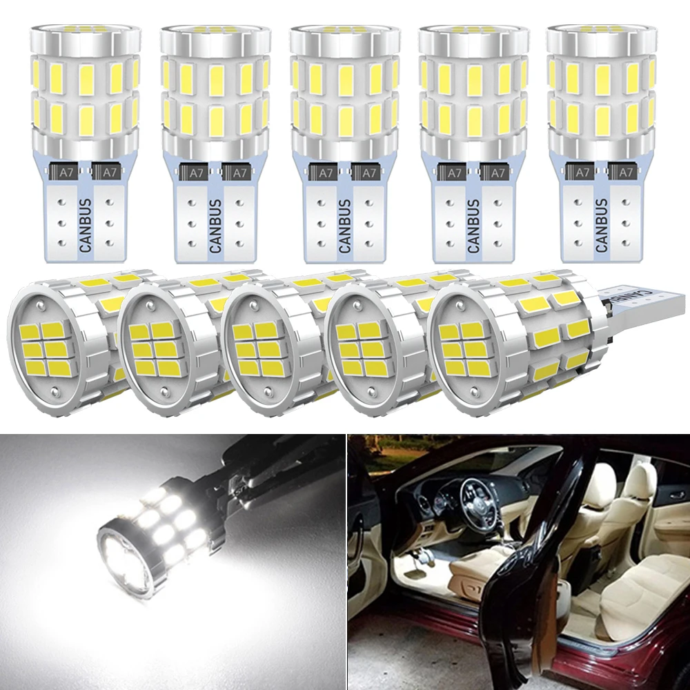 10x T10 W5W светодиодные лампы Canbus 168 194 автомобильные парковочные огни для Mitsubishi Lancer 9