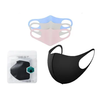 

Reusable Face Mouth Mask Black Washable Soft Face Masks Adult Fashion Anti Haze Anti Dust Earloop Mask for Germ Protection