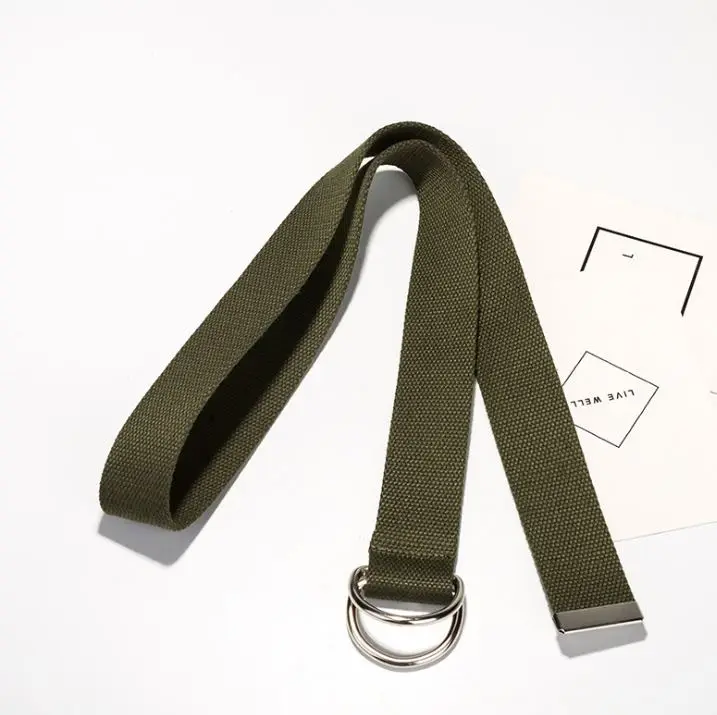 Ceinture женский пояс Harajuku ремень холщовый мужской и женский ремень для студентов M191 - Цвет: Армейский зеленый