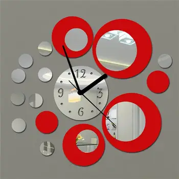 

Wall Clocks Home Decor 3D Mirror Sticker DIY Acrylic Wall Decoration Clock 2020 Creative Background Quartz Wall Clock