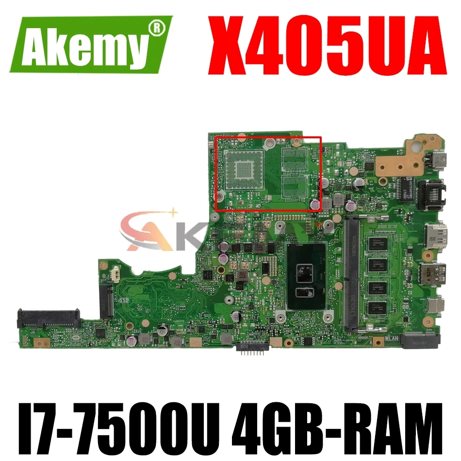 Материнская плата AKEMY X402UQ для ноутбука ASUS VivoBook 14 X405UA S4100U оригинальная материнская