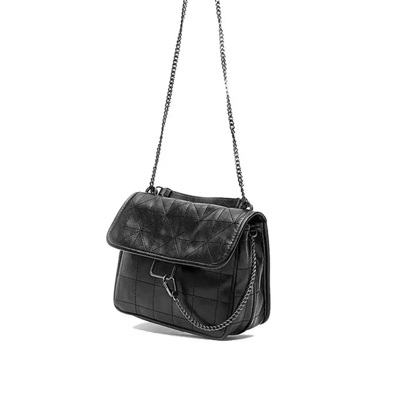 Ankareeda, мягкие сумки через плечо из искусственной кожи для женщин,, дизайнерская сумка через плечо с цепочкой, женские маленькие сумки черного цвета