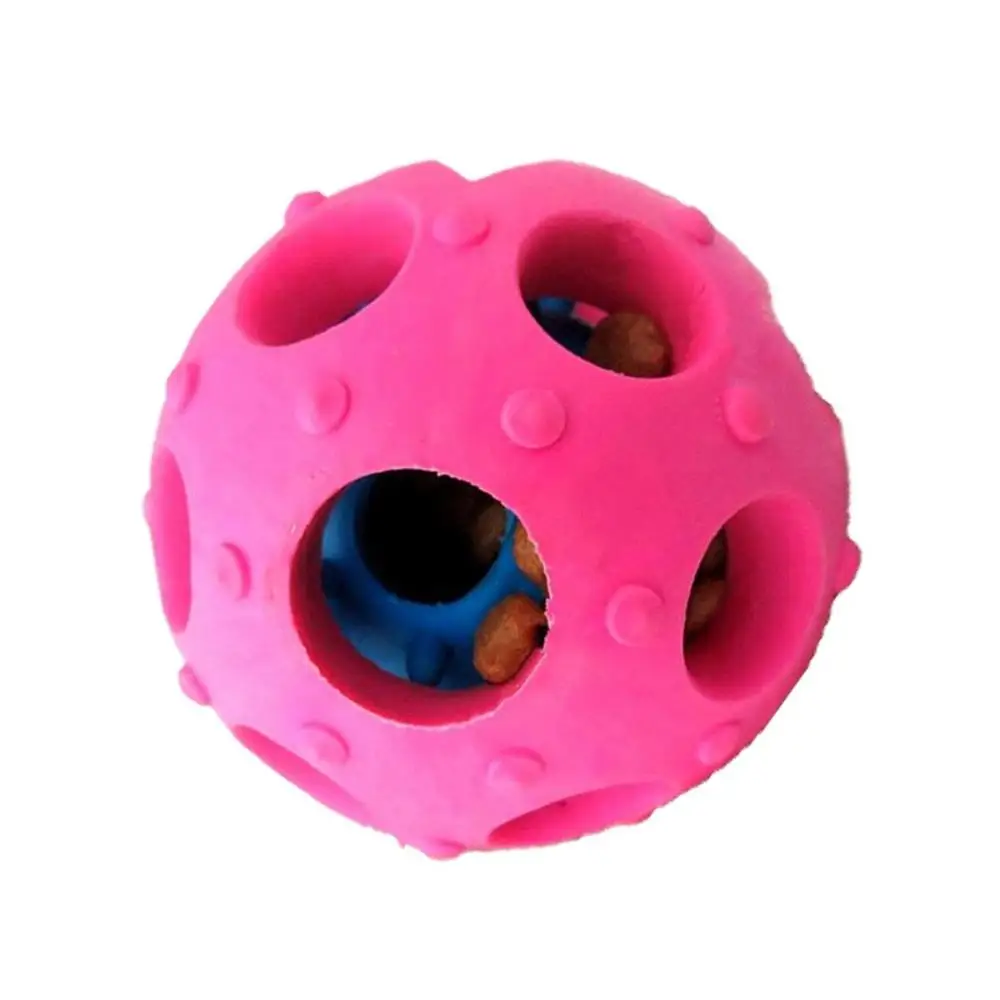rose red Dotball Игрушка для домашних животных, прыгающие футбольные игрушки, укусаемые футбольные игрушки, кошки и собаки, головоломка для домашних животных, мячи попрыгуны - Цвет: rose red Dotball