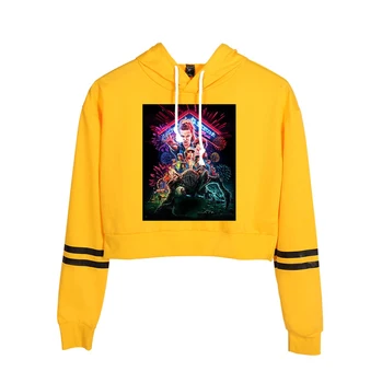 

hot sale Stranger Things Hoodie Sexy Women Spring Autumn High quality Short Sweatshirt Ladies harajuku Casual fashion girls Tops