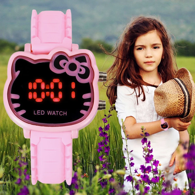 

Children's Watch Led Digital Watch Irregular Cartoon Image Dial Girl Electronic Watch Multiple Colors Fashion Casual Kids Clock