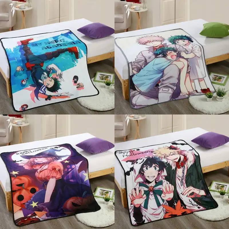 150cm 1cm My Hero Academia Printed Cartoon Izuku Midoriya Blanket Anime Theme Summer Air Conditioning Cover Sofa Sheets Gifts Anime Costumes Aliexpress