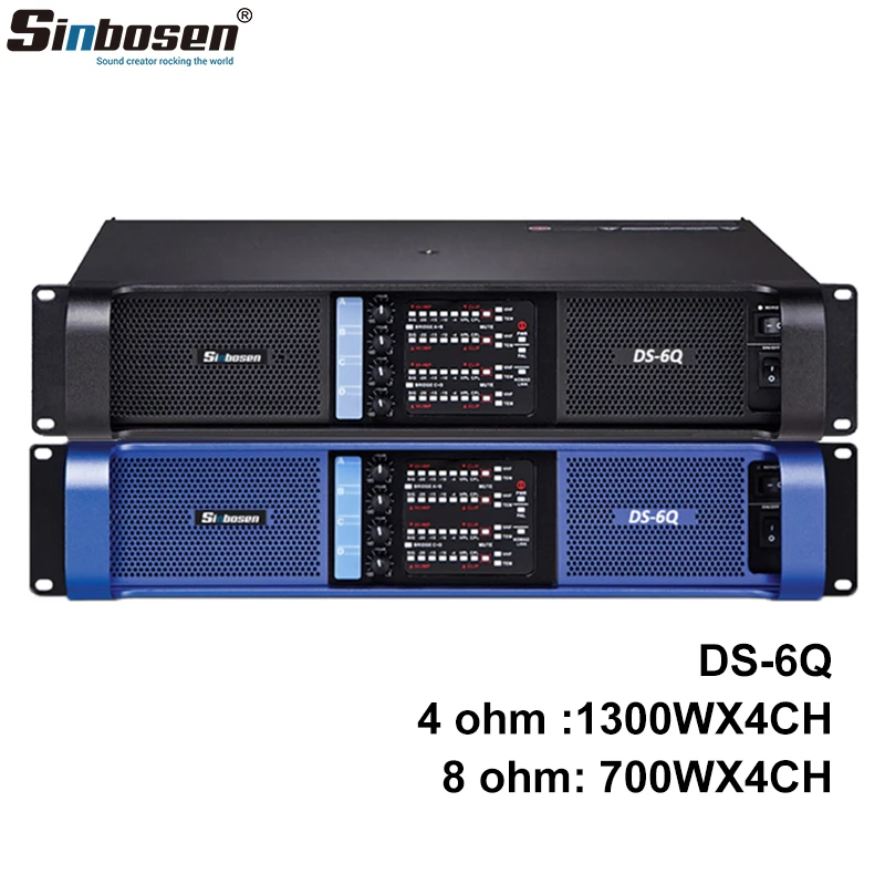 Sinbosen 4 канала профессиональный усилитель мощности DS-6Q 1000WX4CH td de potencia | Электроника