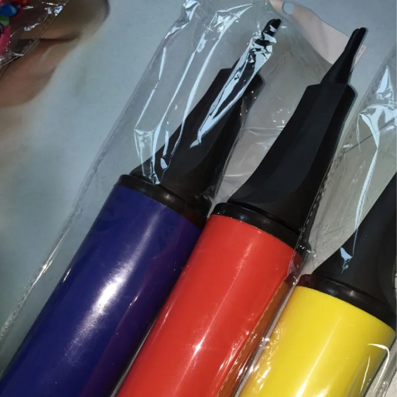 

Wedding supplies simple hand push manual flat head balloon pump plastic new two-way manual pump portable inflatable ball