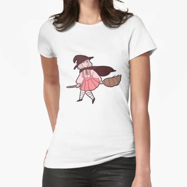 

Witch On Broom Transparent T-Shirt Print Top