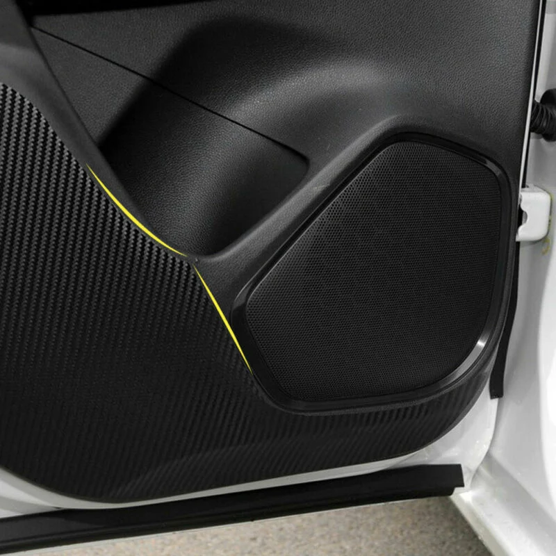 

4x Carbon Fiber Style Door Anti Kick Pad Mat Sticker For Honda Jazz 2014~2018