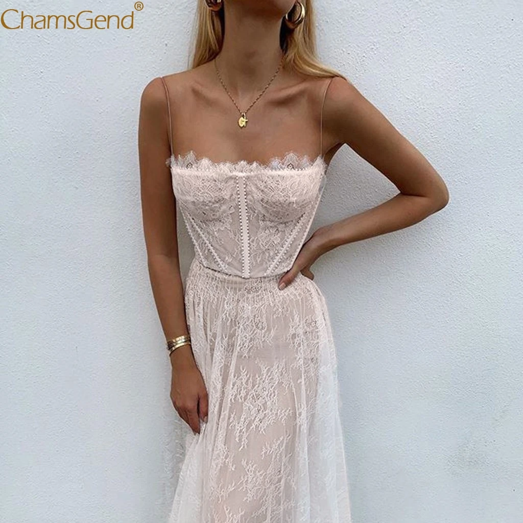 Сексуальные кружевные платья без рукавов и бретелек с принтом женские вечерние