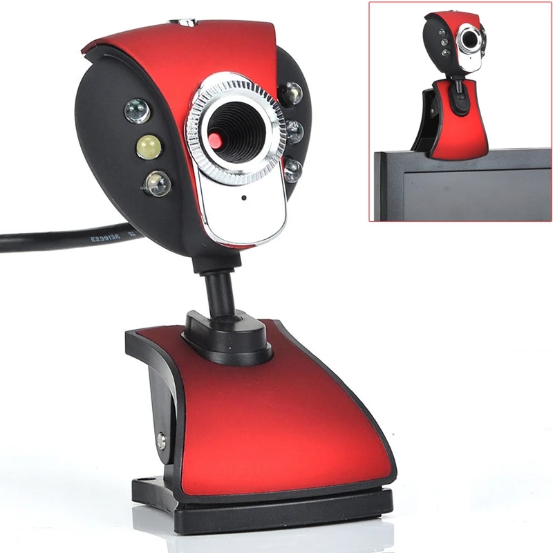 

ABKK-New USB 500 6-LED Webcam Camera Webcam with miniphone for PC Laptop