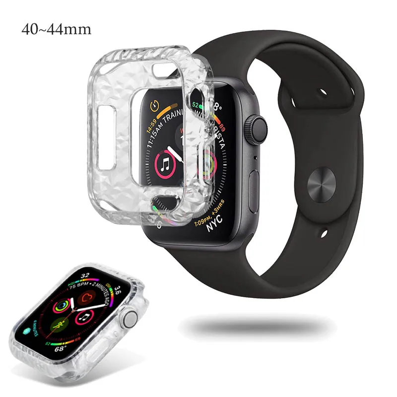 

Protector watch Case For Apple Watch 5 4 44mm 40mm Clear Soft TPU Bumper Cover Protection Frame Shell for iWatch 4 5 40mm 44mm