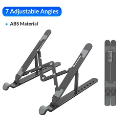 ORICO Foldable Portable Adjustable Aluminum Laptop & Tablet Stand with 7 Viewing Angles (ABS Stand)