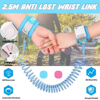 

2.5m Anti Lost Wrist Link Magnetic Induction Lock Toddler Leash Safety Harness Baby Strap Wristband Children Walking Hand Belt