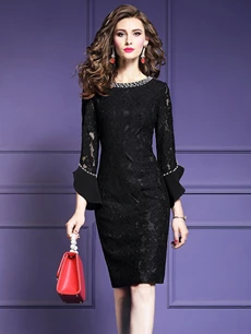 TESSCARA, женское осенне-зимнее элегантное платье, женские офисные вечерние платья, высокое качество, кружевное дизайнерское винтажное коктейльное платье