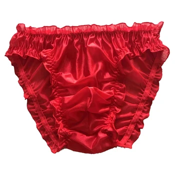 

Sexy Mens Underwear Smooth Male Briefs Dress Up Feminine Design Sexy Silk Lace Natural Comfort Sissy Underwear Men